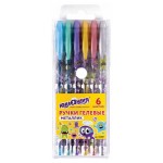 Ручки гелевые ЮНЛАНДИЯ Металлик, 6 цветов (kastd)