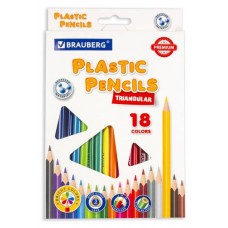 Карандаши цветные BRAUBERG Premium, 18 цветные (kastd) в магазинах Ашан