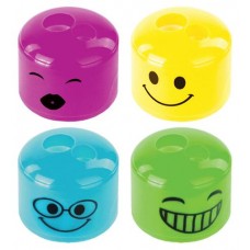 Точилка Пифагор Смайлики, 2 отверстия (kastd) в магазинах Ашан