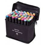 Маркеры для скетчинга BRAUBERG двусторонние, 60 шт (kastd)