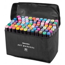 Маркеры для скетчинга BRAUBERG двусторонние, 80 шт (kastd) в магазинах Ашан