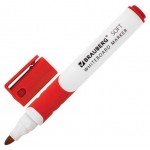 Маркер для доски BRAUBERG Soft красный, 1 шт (kastd)