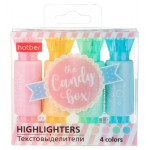 Набор текстовыделителей Хатбер Candy box, 4 цвета (kastd)