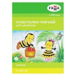 Пластилин восковой Гамма Пчелка, 8 цветов (kastd)
