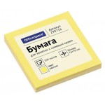 Блок бумаги самоклеящийся OfficeSpace желтый 76х76 мм, 100 листов (kastd)