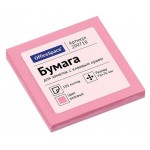 Блок бумаги самоклеящийся OfficeSpace розовый 76х76 мм, 100 листов (kastd)