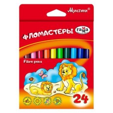 Фломастеры Гамма Мультики, 24 цвета (kastd) в магазинах Ашан