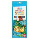 Карандаши цветные ArtSpace Милые зверушки, 24 цвета (kastd)