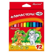 Фломастеры Гамма Мультики, 12 цветов (kastd) в магазинах Ашан