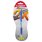 Ручка шариковая автоматическая Stabilo Marathon 318 синяя (kastd)