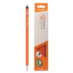 Карандаш чернографитный Y-Plus трехгранный HB с ластиком, 1 шт (kastd)