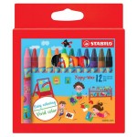 Мелки восковые Stabilo, 12 цветов (kastd)