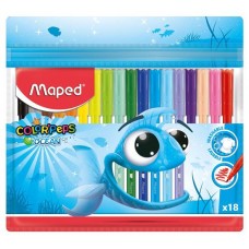 Фломастеры Maped Color Peps Ocean,18 цветов (kastd) в магазинах Ашан