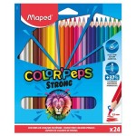 Карандаши цветные Maped Color'peps Strong трехгранные, 24 цвета (kastd) Карандаши цветные Maped Color'peps Strong трехгранные, 24 цвета (kastd)