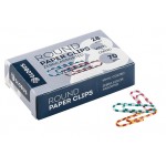 Скрепки Глобус Зебра цветные 28 мм, 70 шт (kastd)