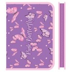 Папка для тетрадей Пчелка А5 на молнии пластиковая, 230х180х25 мм (kastd)