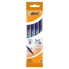 Набор шариковых ручек BIC Soft Feel Fine синие, 4 шт (kastd) в магазинах Ашан