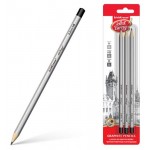 Набор чернографитных карандашей разной твердости ArtBerry, 3 шт (kastd)