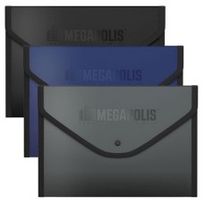 Папка-конверт на кнопке ErichKrause MEGAPOLIS пластиковая, A4+ (kastd) в магазинах Ашан