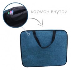 Папка офисная Пчелка Премиум А4 аквамарин, 350х270х60 мм (kastd) в магазинах Ашан