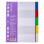 Разделитель л Hatber А5, 5 цветов (kastd)