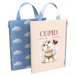 Папка текстильная на молнии ErichKrause вертикальная с ручкой Cupids, A4 (kastd)