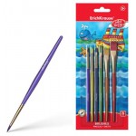 Кисти ErichKrause для творчества синтетика, 6 шт (kastd) Кисти ErichKrause для творчества синтетика, 6 шт (kastd)