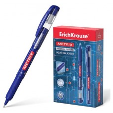 Ручка-роллер ErichKrause Metrix синяя (kastd) в магазинах Ашан