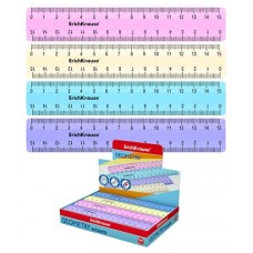 Линейка ErichKrause Pastel пластиковая, 15 см (kastd) в магазинах Ашан