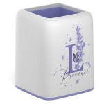 Подставка настольнаяErichKrause Forte Lavender пластиковая белая с фиолетовой вставкой (kastd)