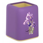 Подставка настольная ErichKrause Forte Iris пластиковая фиолетовая с желтой вставкой (kastd)