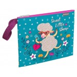 Папка текстильная на молнии ErichKrause Flower Sheep, A5+ (kastd)