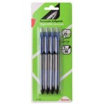 Набор ручек АШАН Красная птица автоматические шариковые 1 мм синие, 4 шт (kastd)