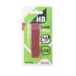 Набор грифелей АШАН Красная птица для механического карандаша 0,5 мм твердость HB, 24 шт (kastd)