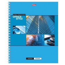 Тетрадь общая Hatber Office Style в клетку на гребне А5, 80 л (kastd) в магазинах Ашан