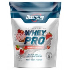 Протеин Geneticlab Whey Pro Клубника со сливками, 1 кг (kastd) в магазинах Ашан