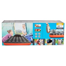 Матрас надувной BESTWAY Roll Relax с подушкой, 203х152х22 см (kastd) в магазинах Ашан