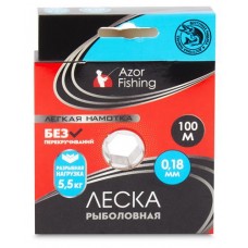 Леска Azor Fishing Легкая намотка 0,18 мм, 100 м (kastd) в магазинах Ашан