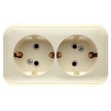 Розетка duwi Palazzo скрытой проводки без заземления 2-местная слоновая кость (kastd) в магазинах Ашан