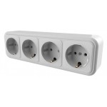 Розетка Duwi 26415 цвет слоновая кость 4 гнезда (kastd)