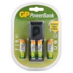 Устройство зарядное GP PowerBank PB330 + 4 аккумуляторные батареи 2А/3А (kastd)