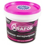 Краска водно-дисперсионная KRAFOR интерьерная суперстойкая, 1,5 кг (kastd)