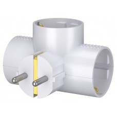 Разветвитель электрический Фотон тройник АМ 16-3ТЕ 16А с заземлением (kastd) в магазинах Ашан