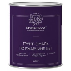 Грунт-эмаль 3в1 MasterGood по ржавчине черная, 900 г (kastd) в магазинах Ашан