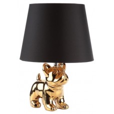 Светильник настольный с абажуром Ritter Buddy E14 40Вт черный/золотой (kastd) в магазинах Ашан