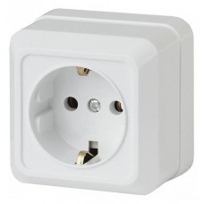 Розетка Intro Quadro 2-202-01 с заземлением белая (kastd) в магазинах Ашан