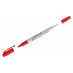 Маркер перманентный Crown Multi Marker Twin двухсторонний красный (kastd) Маркер перманентный Crown Multi Marker Twin двухсторонний красный (kastd)