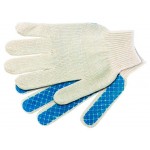 Перчатки хлопчато-бумажные ПВХ-покрытие Шахматный облив, 5 шт (kastd)