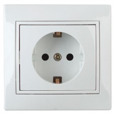 Розетка Intro 2P+E Schuko Plano 1-202-01 16А-250В СУ (kastd) в магазинах Ашан