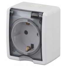 Розетка Эра 11-2402-01 2P+E IP54 16A-250В ОУ белый (kastd) в магазинах Ашан